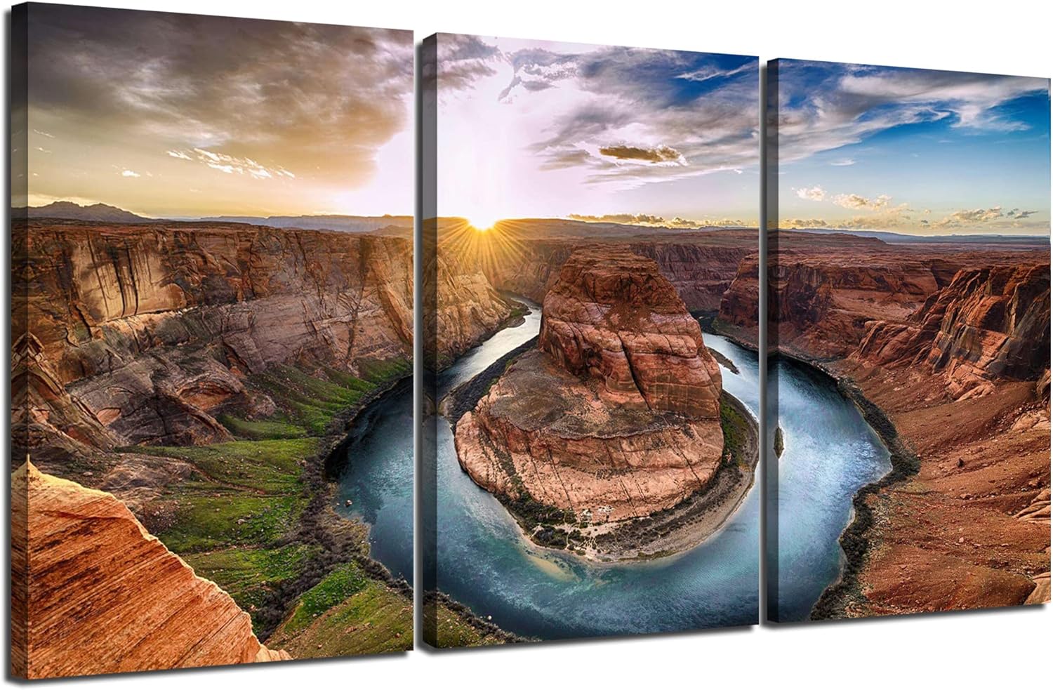 5 Piece Framed Canvas Print Wall Art Pictures (60''Wx32''H) R79382