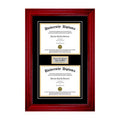 Double Diploma Frame with Double Matting, Cherry, 11 x 17 Z983318