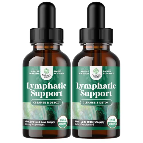Organic Lymphatic Drainage Drops with Echinacea Goldenseal & Red Clover Extract - 30 Servings W719409