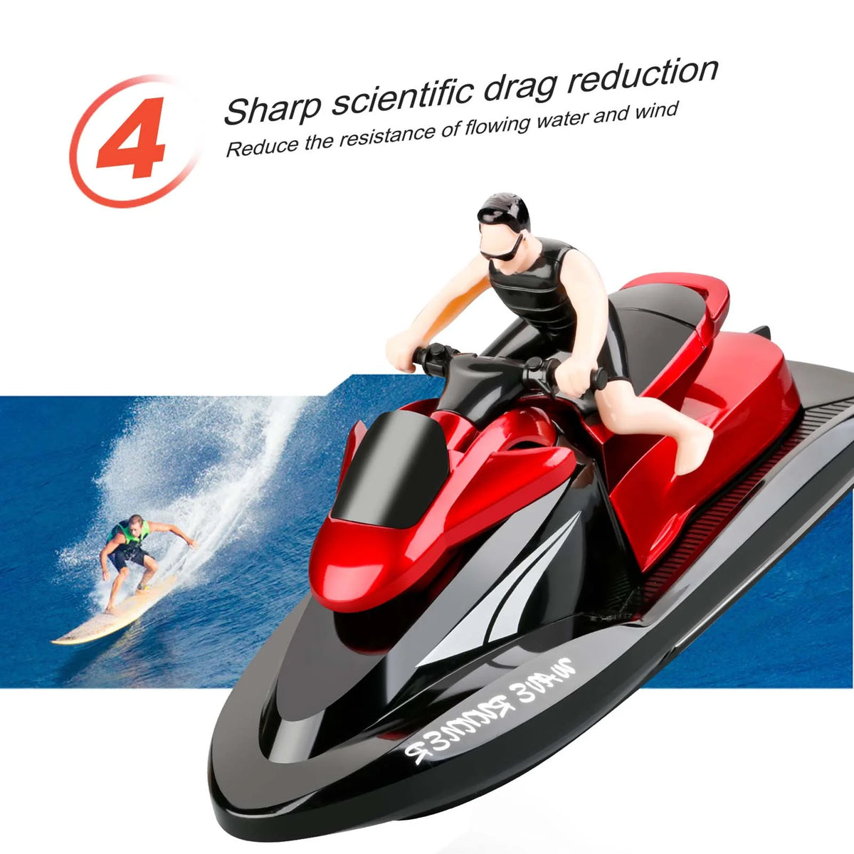 RC Motorboat High Speed Remote Control Boat 2.4Ghz Waterproof N7658