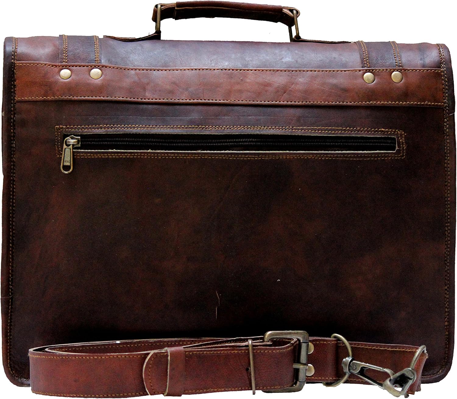 Vintage Brown Leather Laptop Messenger Bag (11 X 15) A97333