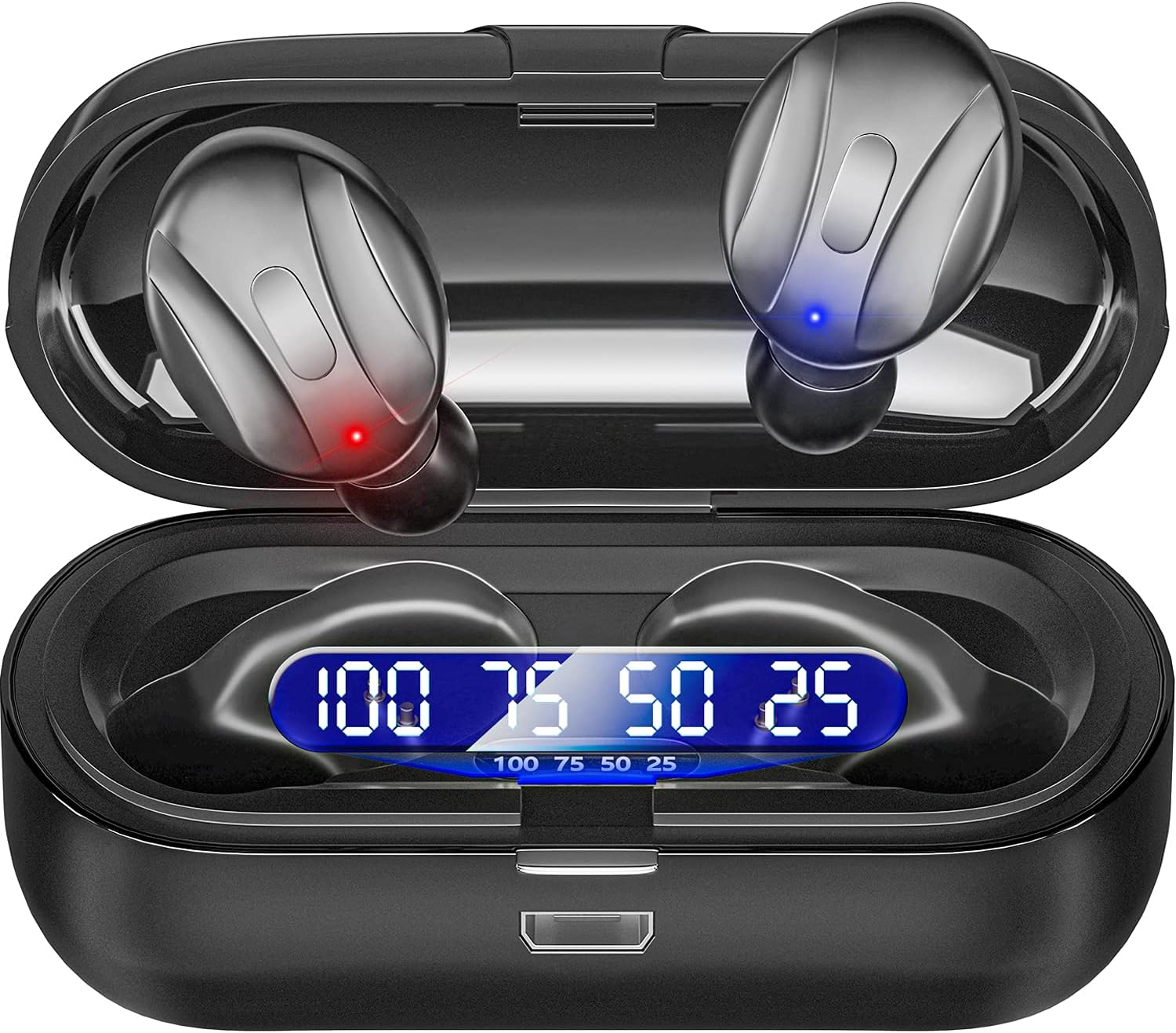 Wireless Earbuds Bluetooth 5.0 with Charging Case and Mic, Pack of 2 U34391