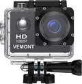 2 Pack 1080P 12MP Waterproof Sports Camera with Mounting Accessories Kit Z2134