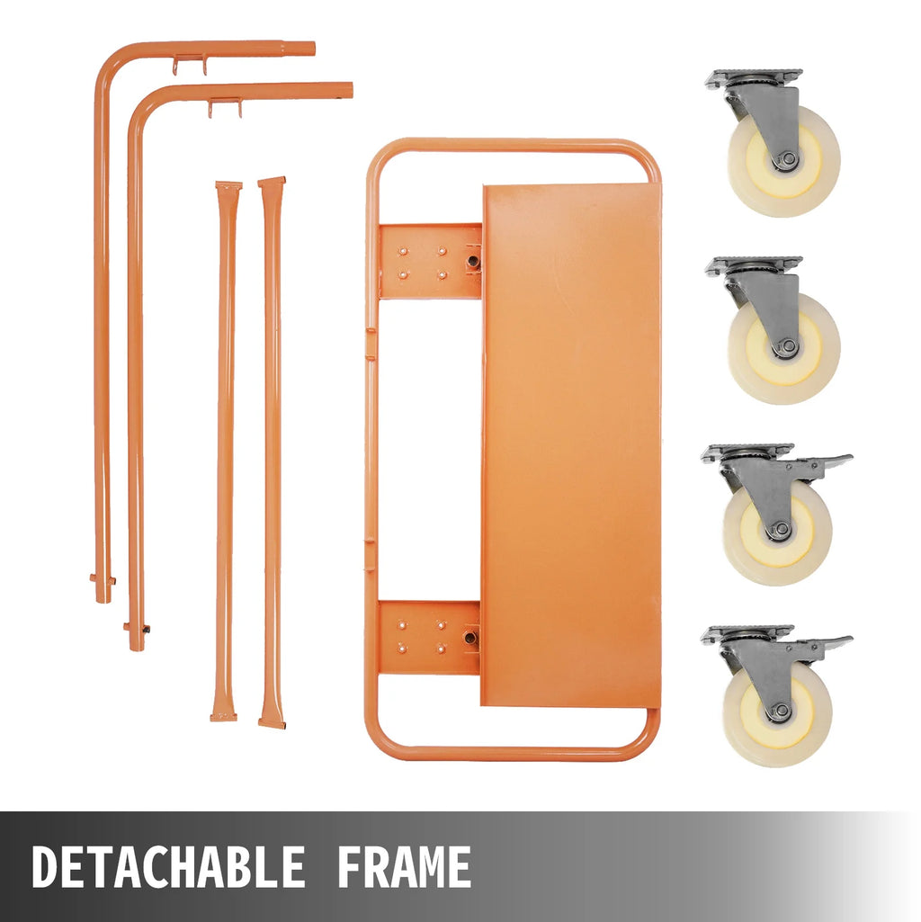 Drywall Cart Platform Hand Truck 3000 lbs Capacity with Four Swivel Casters V8765
