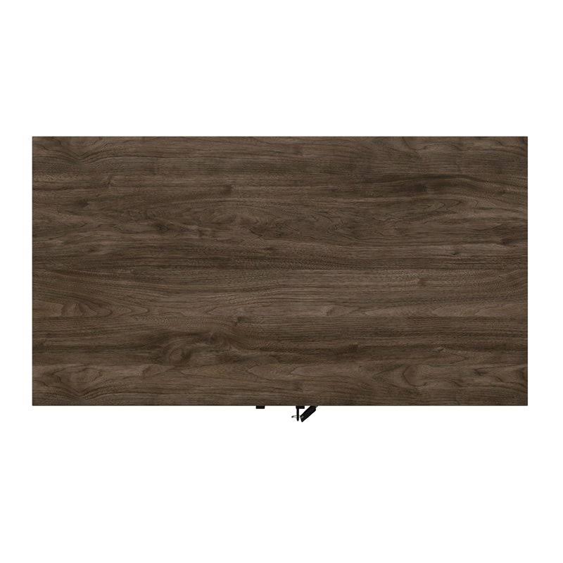 Industrial Farmhouse 2-Door Storage Cabinet Dark Brown Weathered Oak T4815