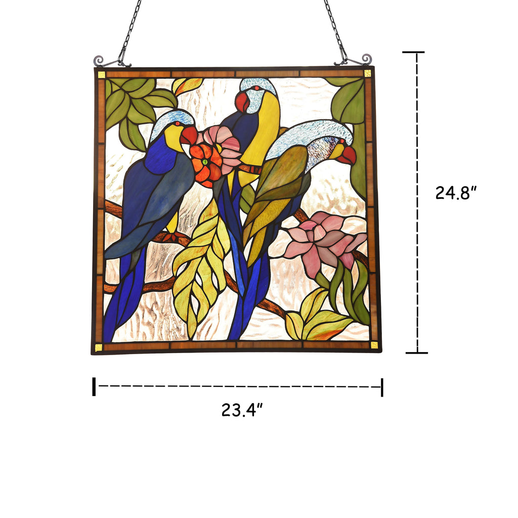 Tiffany-Glass Window Panel 24" Tall V28902