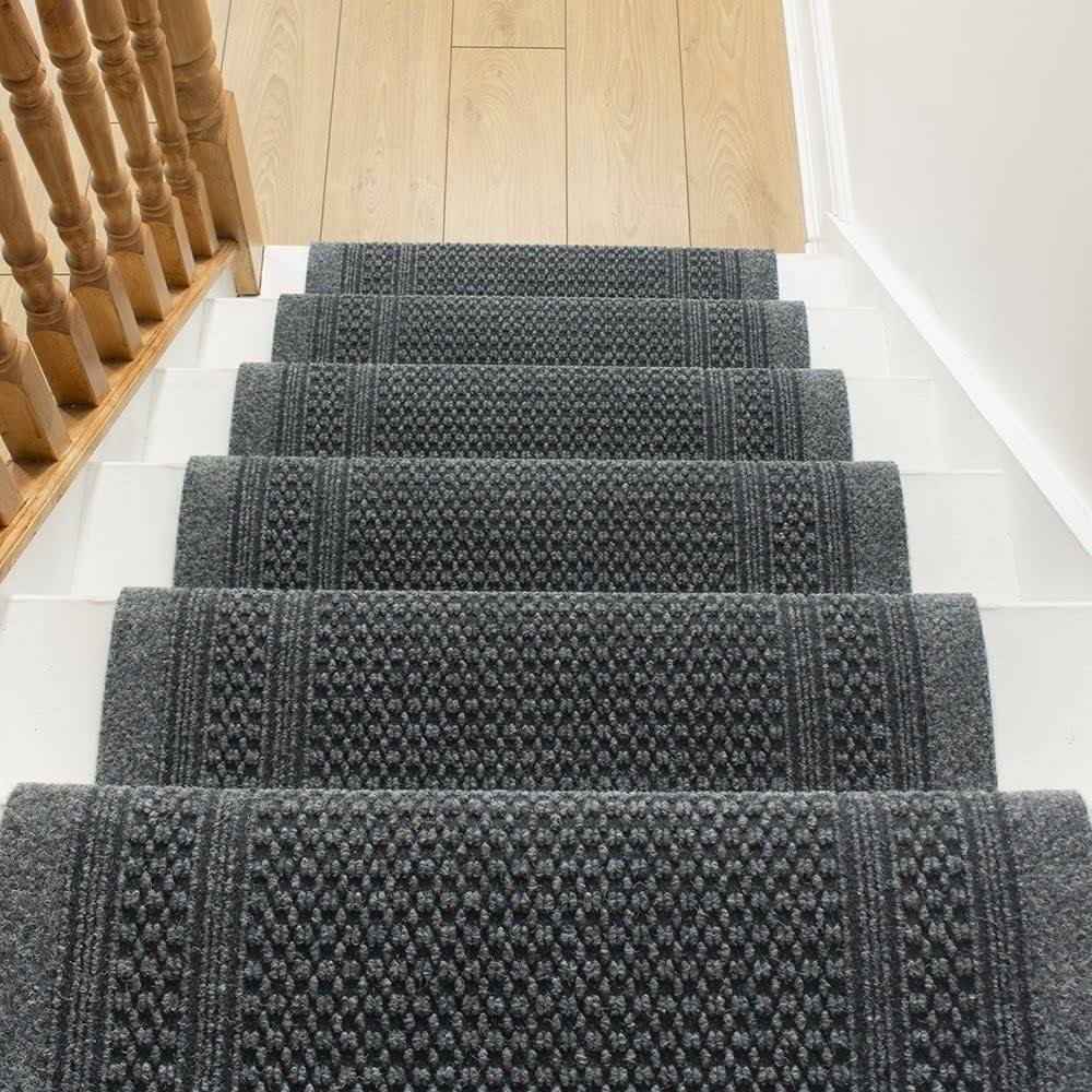 Gray Stair Carpet Runner 18 Foot L700274