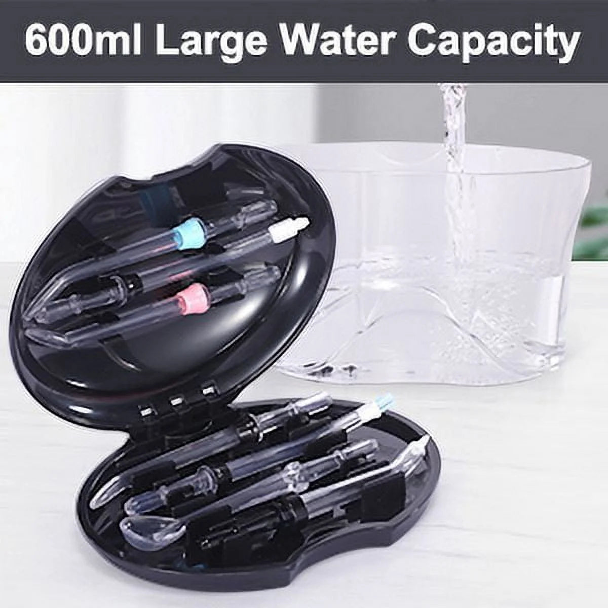 Water Flosser Oral Irrigator with 10 Pressures & 8 Tips, 600ml L5234
