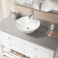 Vitreous China Circular Vessel Bathroom Sink with Faucet and Overflow B767