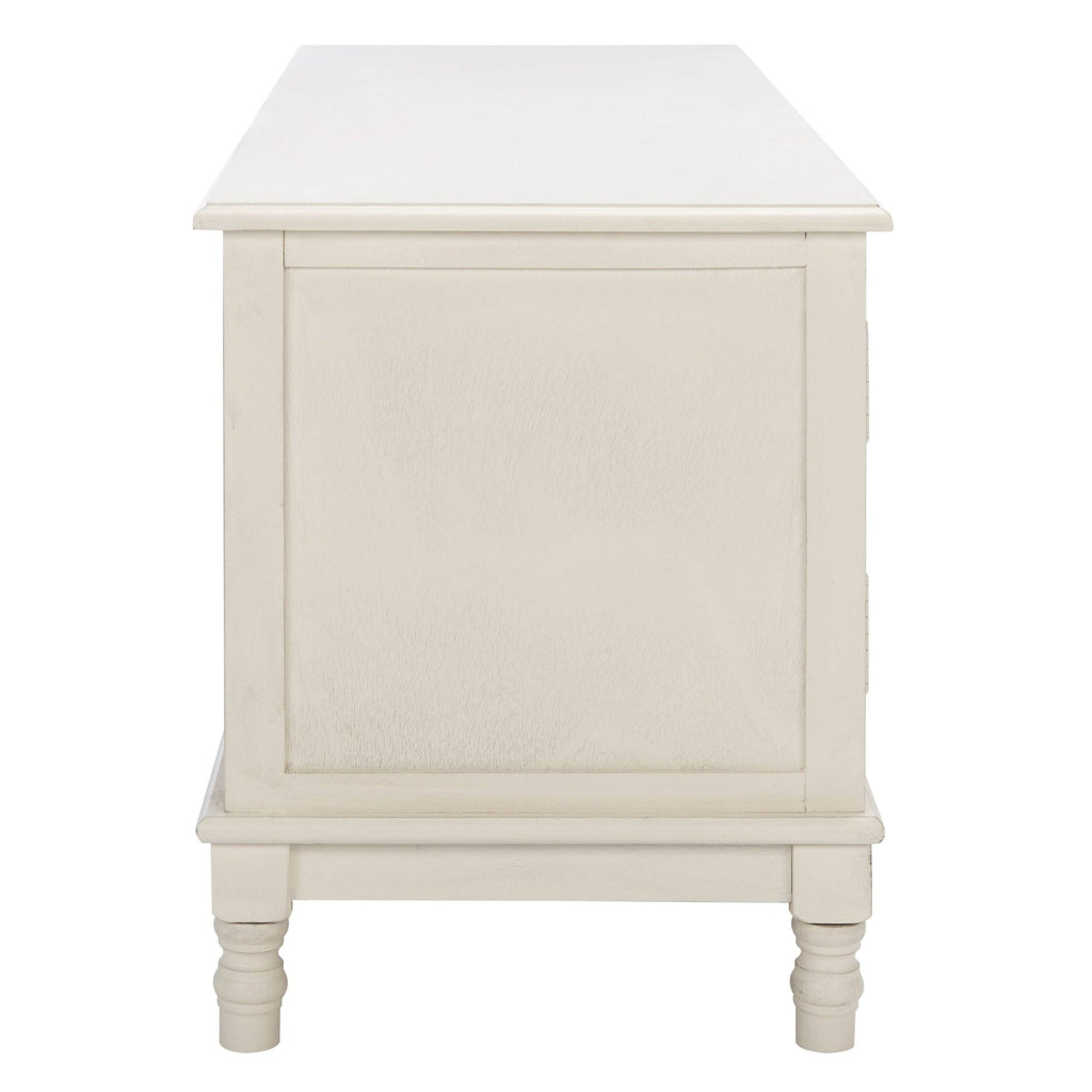 2 Door 1 Shelf Media Stand Distressed White T124