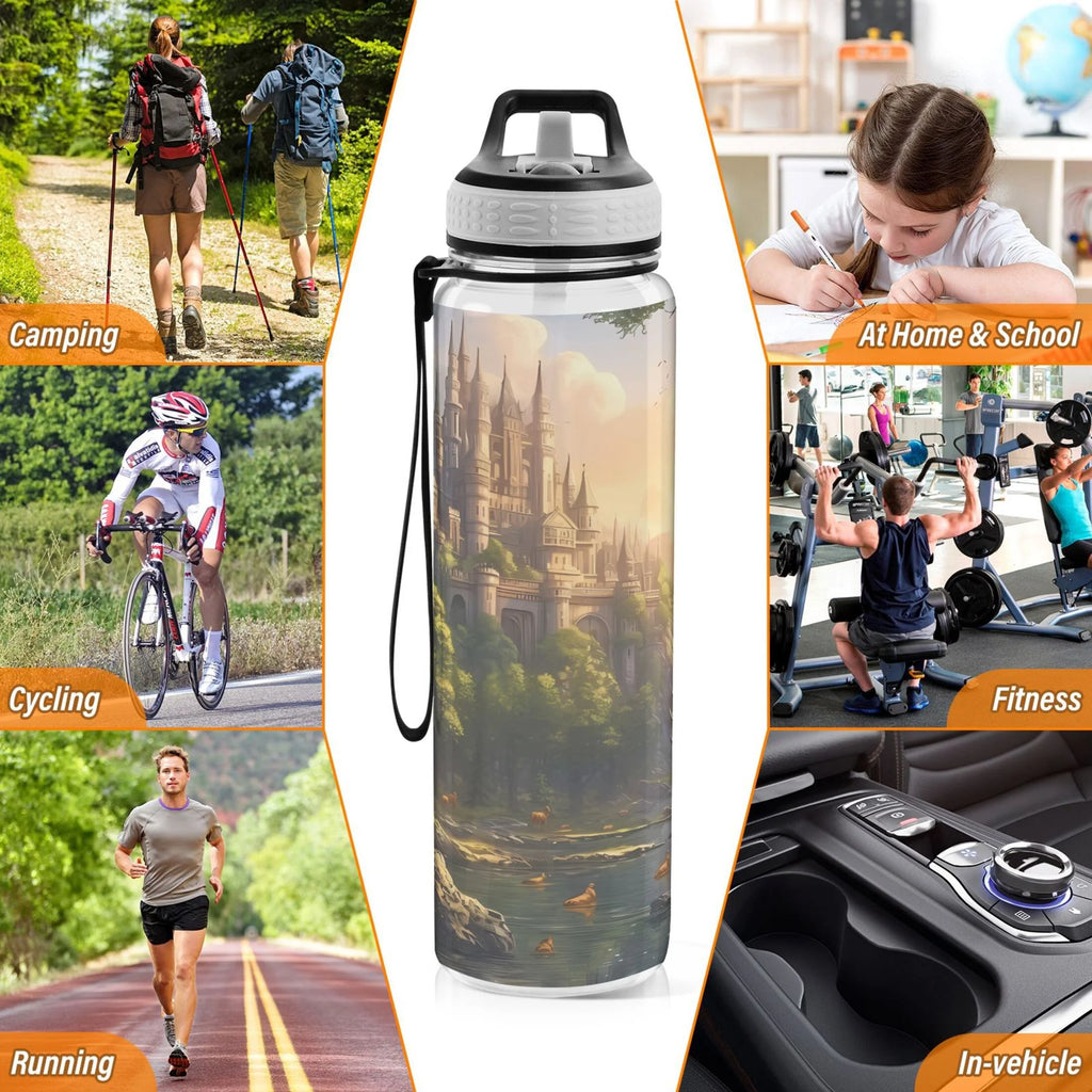 32oz Tritan Leakproof Clear Sports Water Bottle W330