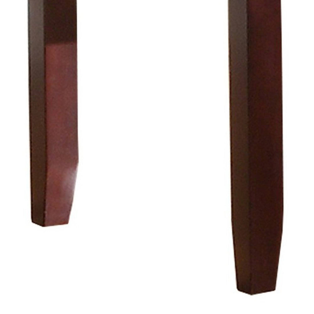 Cherry Brown Square End Table with Tapered Legs F3295