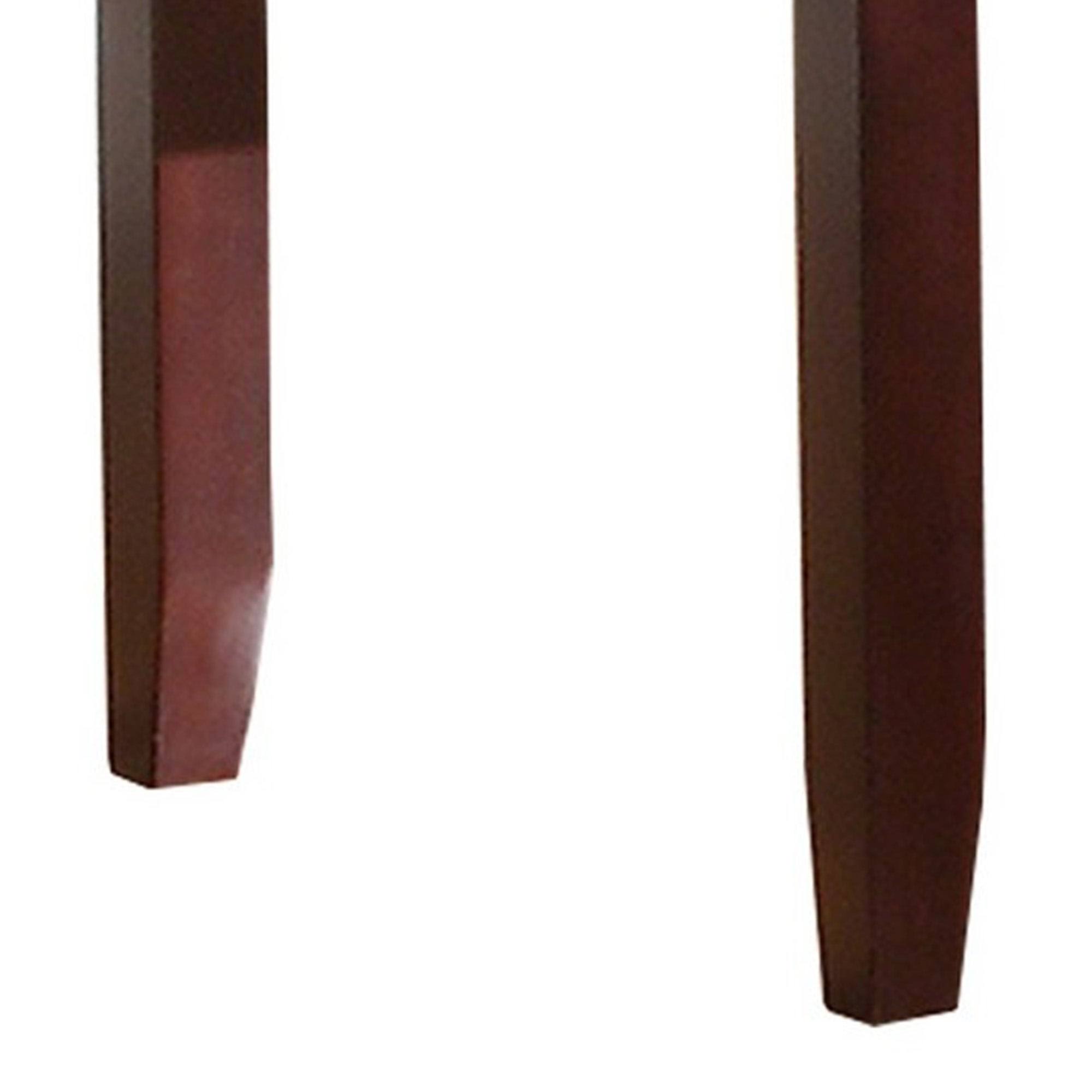 Cherry Brown Square End Table with Tapered Legs F3295