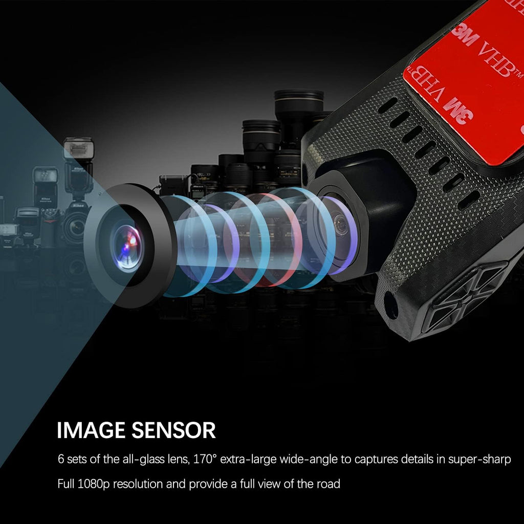 Dash Cam with 16GB Micro SD Card, Pack of 2 V162715