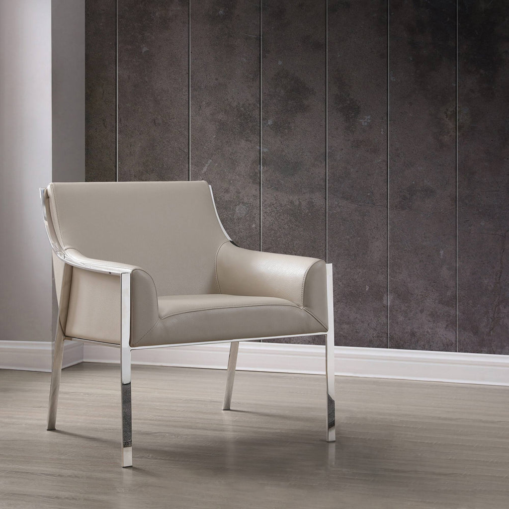 Taupe Leather Leisure Armchair Z739
