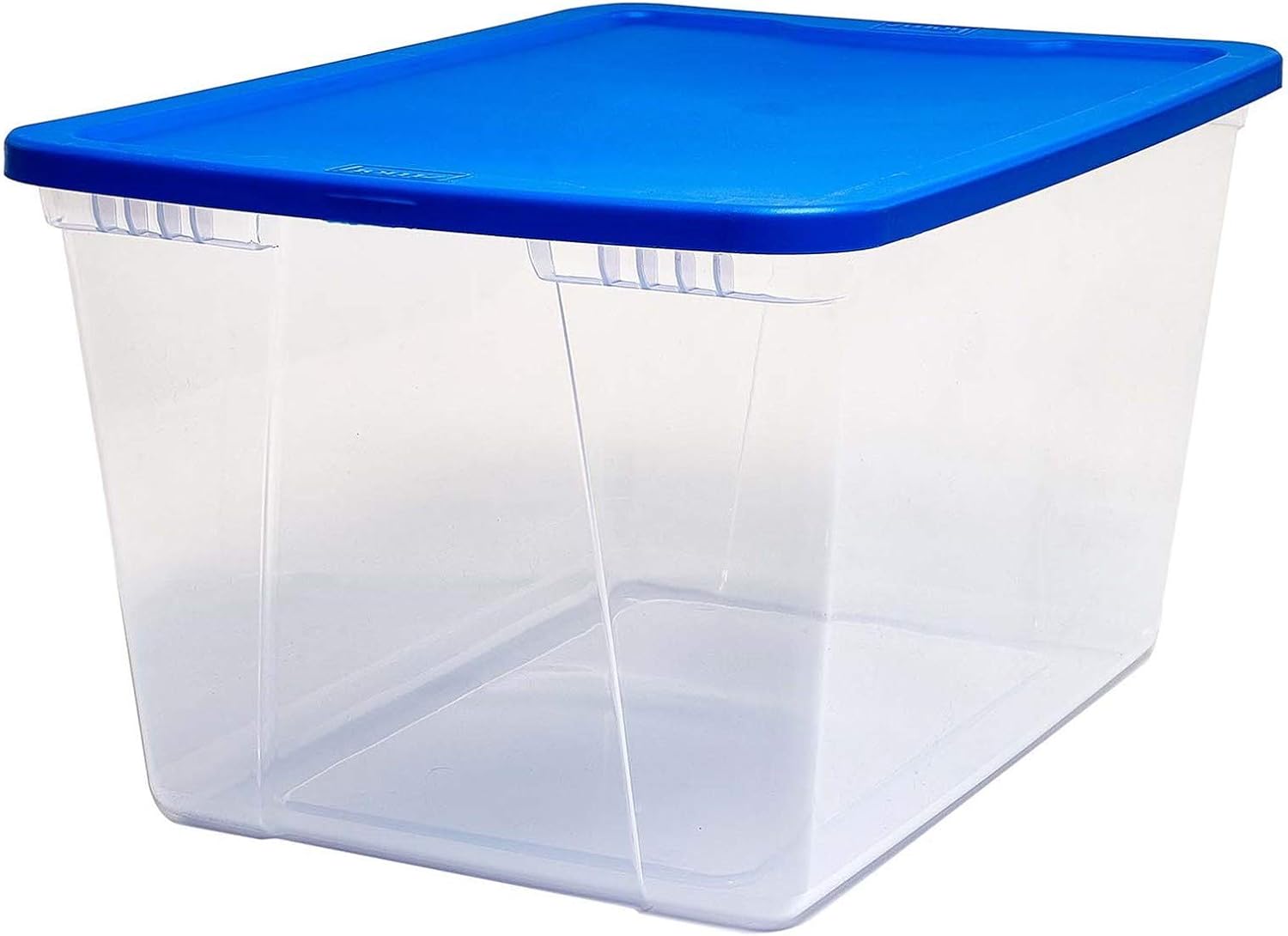 Clear Storage Bin with Lid, 56 Quart, White, 2 Count O428