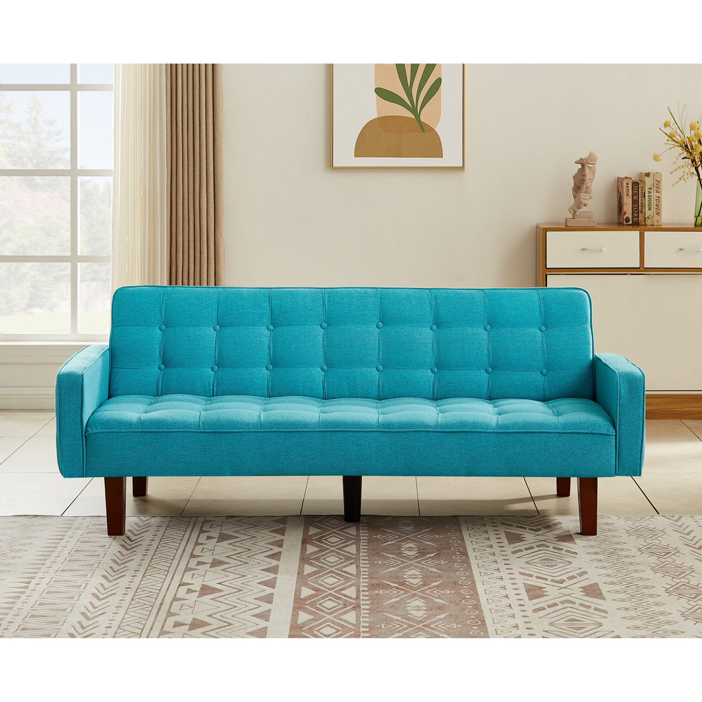 Blue Loveseat Sofa Futon P730