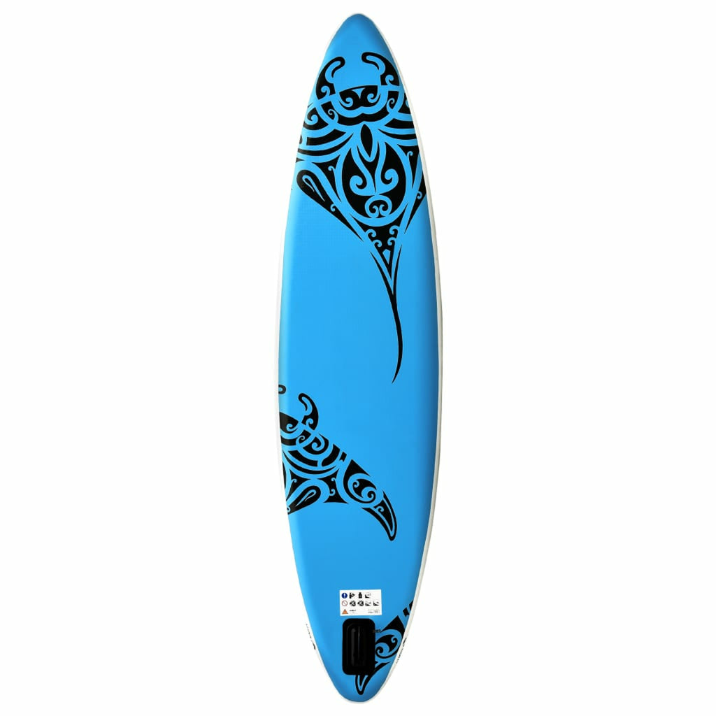 Inflatable Paddleboard Set with Oar, Fin, Hand Pump, Repair Kit and Carrying Bag X172