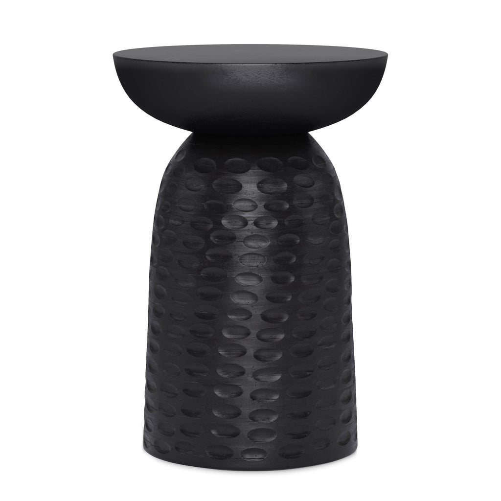 Black Solid Mango Wood Accent Table J8343