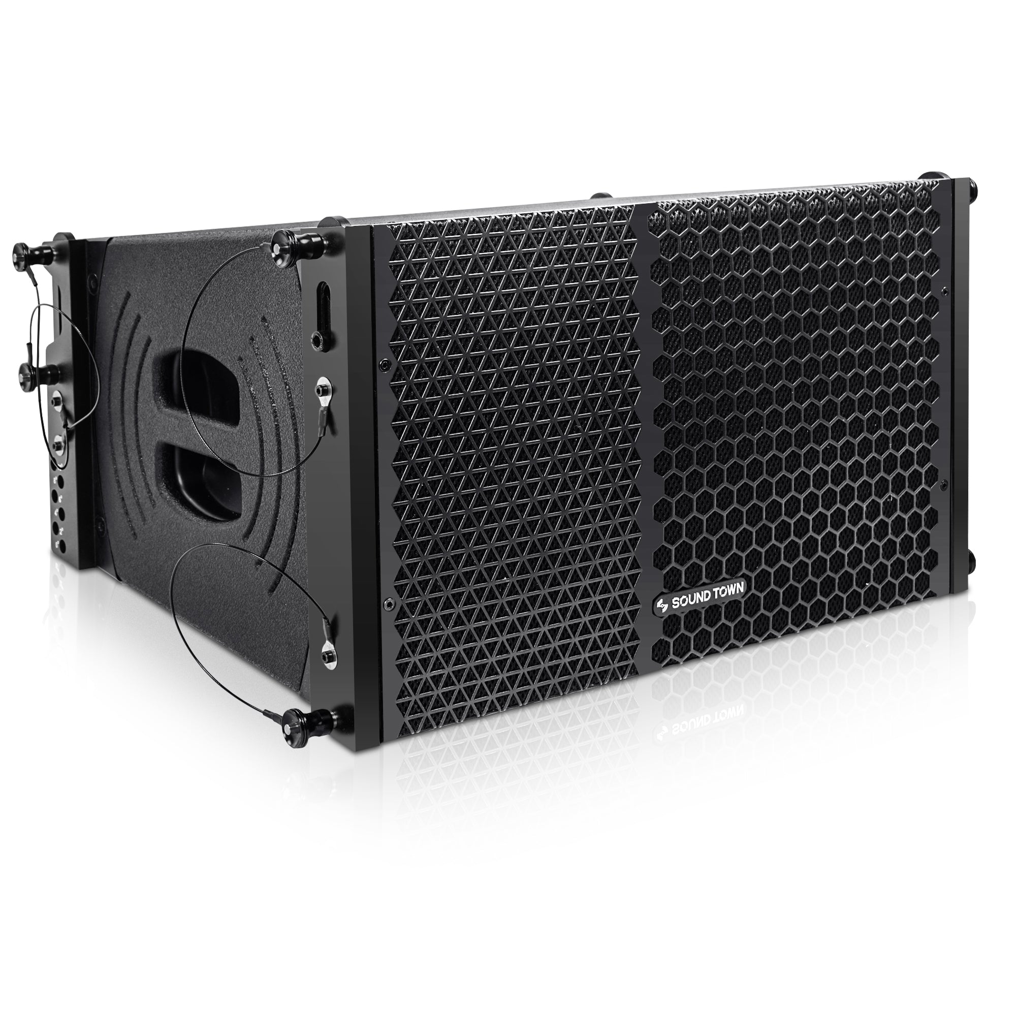 10 Powered Two-Way Line Array Loudspeaker System with Titanium Compression Driver, Black R1997