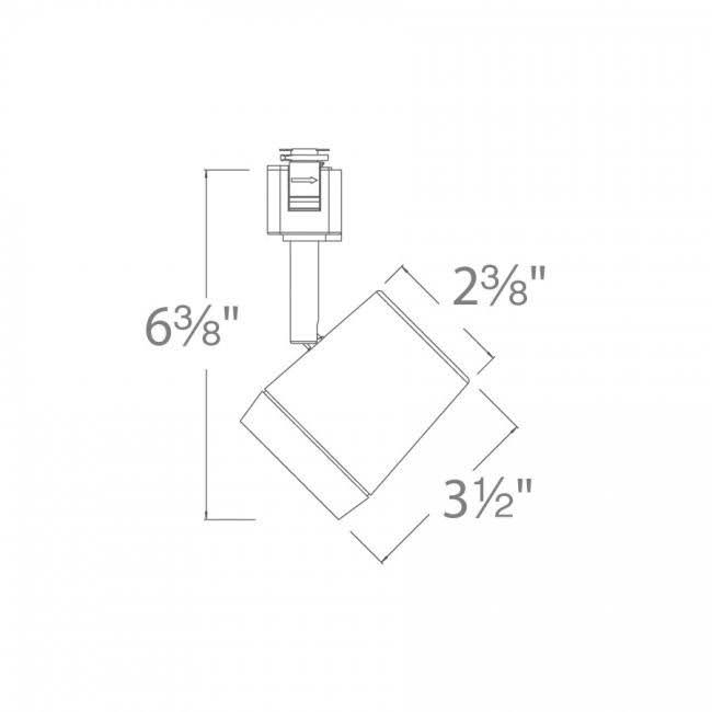 Brushed Nickel LED Track Head S450106