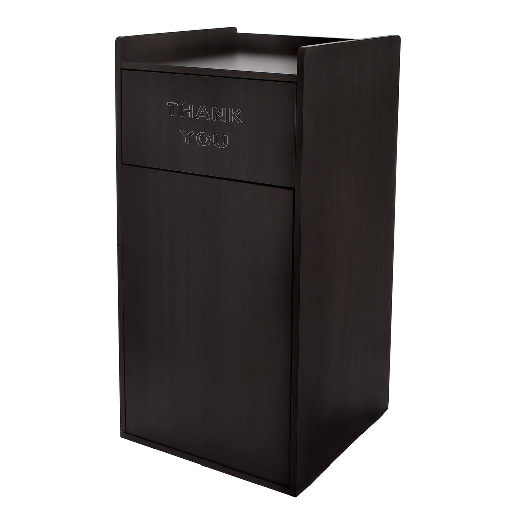 Black 40 Gallon Wood Trash Can Enclosure Q66271