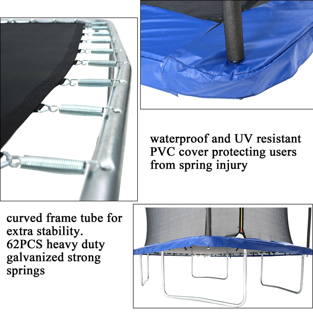 Rectangle Trampoline 12ft x 8ft with Enclosure O5784
