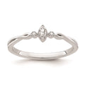 14k White Gold Marquise Diamond Promise Ring Z736419