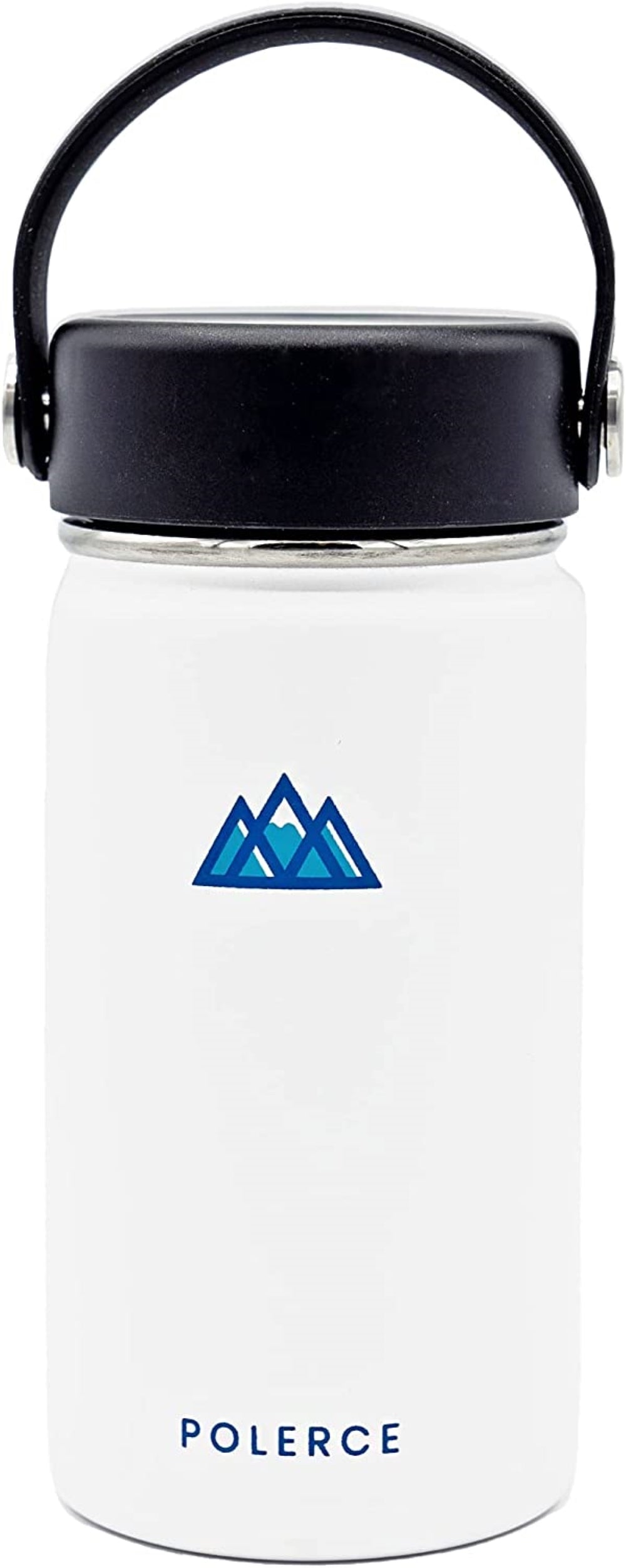White 12 Oz Stainless Steel Vacuum Insulated Bottle with 3 Lids O471630