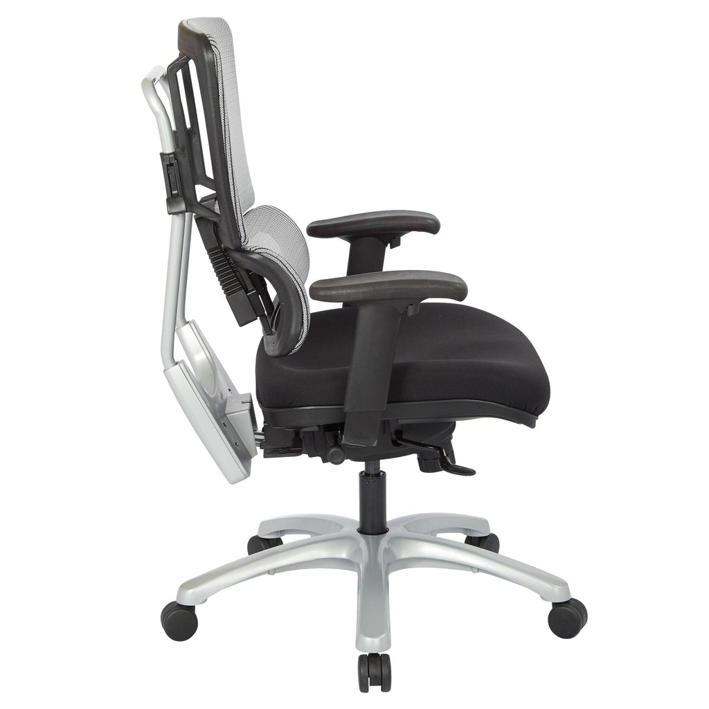 Grey Mesh Back Chair with Silver Base P624