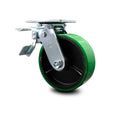 6" Poly on Cast Iron Caster - Swivel with Total Lock Brake E3357