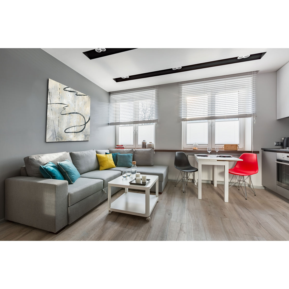 Neutral Dance I Gallery Wrapped Canvas 10x10 U853