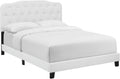 White Faux Leather Bed M85165