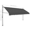Shelter With Led Balcony Deck 137.8 Door Canopy Manual Crank Polyester Window Canopy S594