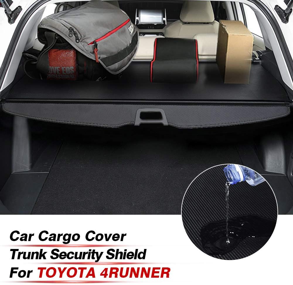 Retractable Rear Trunk Security Cover Black Carbon Fiber Texture L963