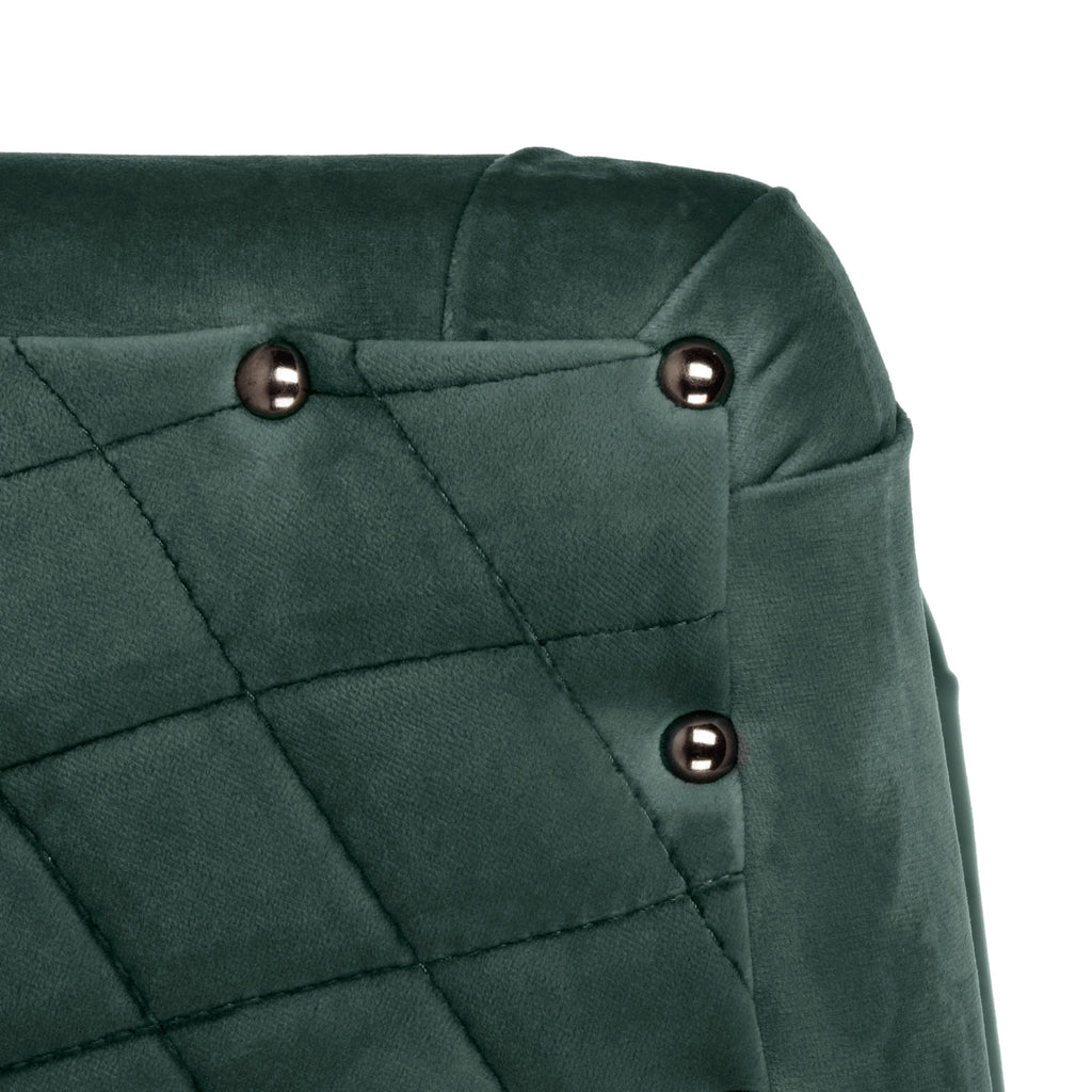 Emerald Velvet Quilted Swivel Tub Chair A190