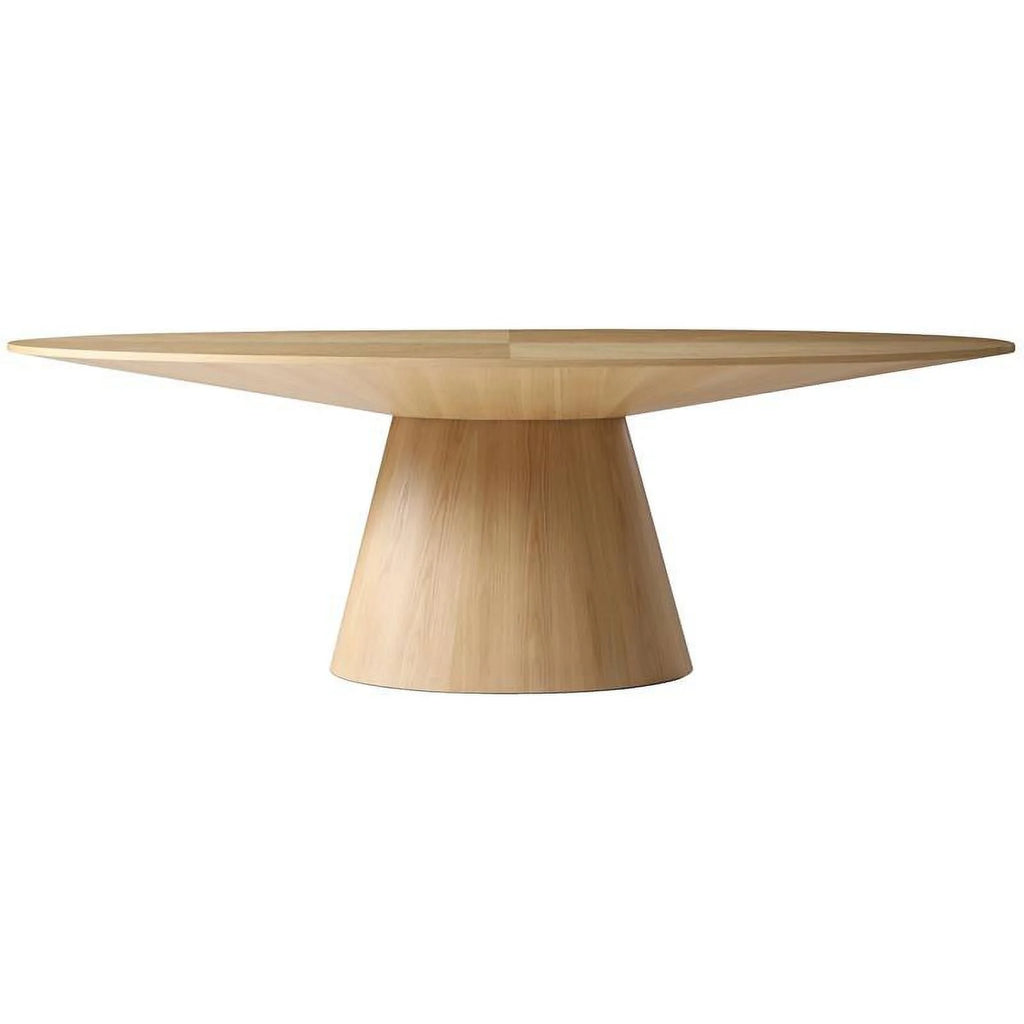 Oval Top Wood Veneer Dining Table in White Oak C986