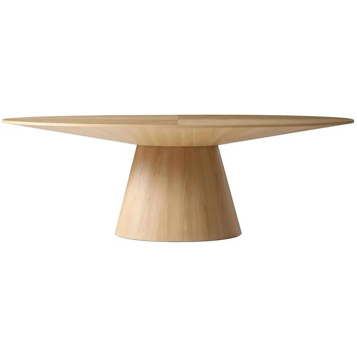 Oval Top Wood Veneer Dining Table in White Oak C986