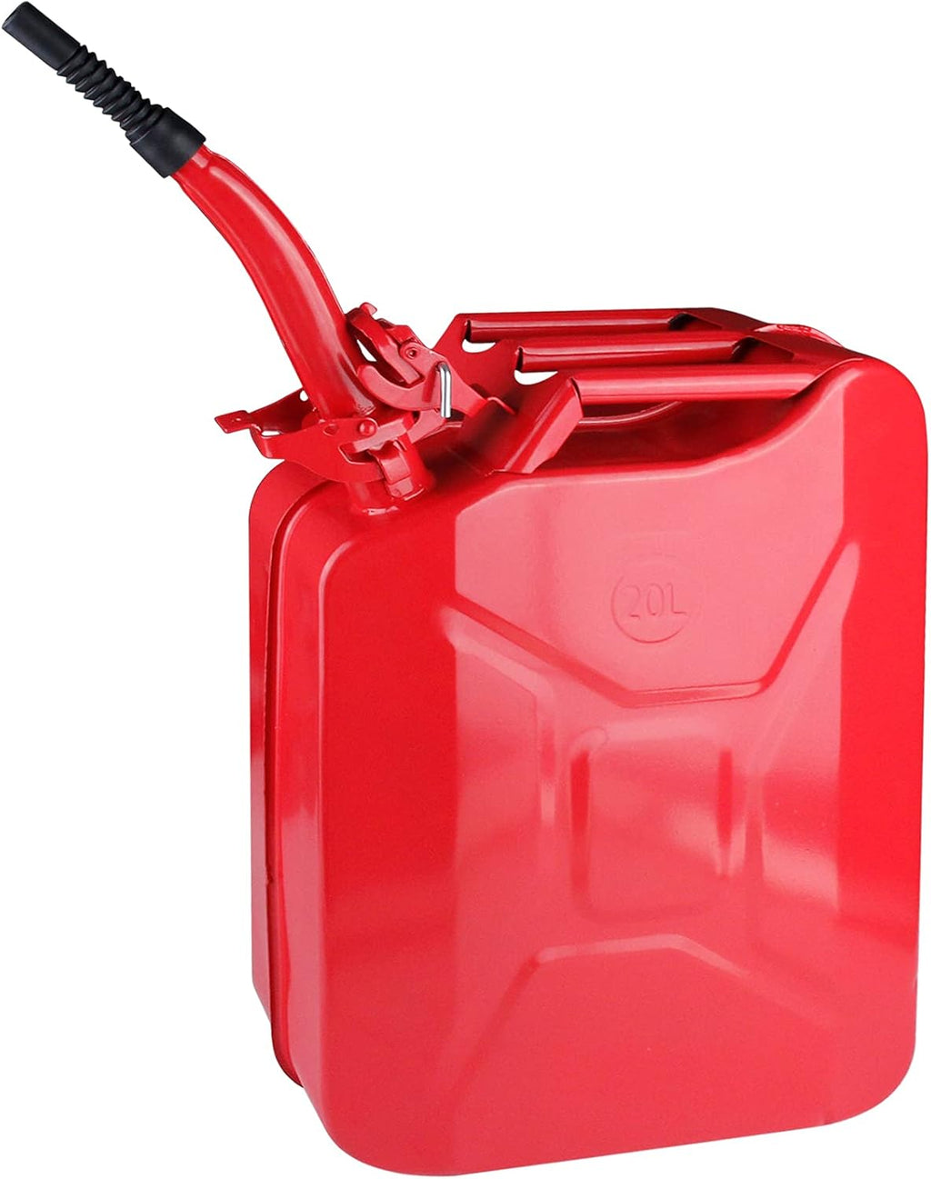 2 Pack Red 20L Steel Gas Can with Spout System J8448