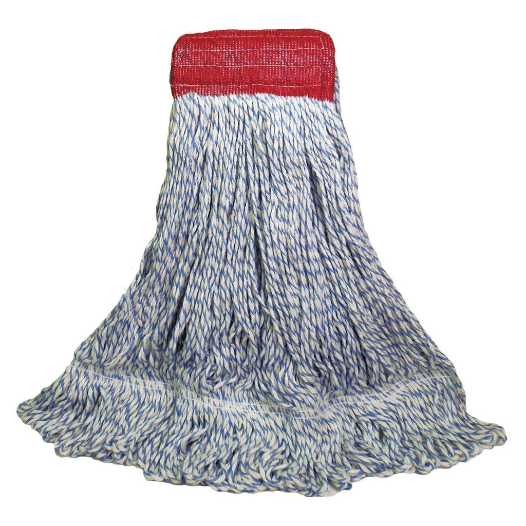 White-Blue Large Rayon-Polyester Mop Head N1454