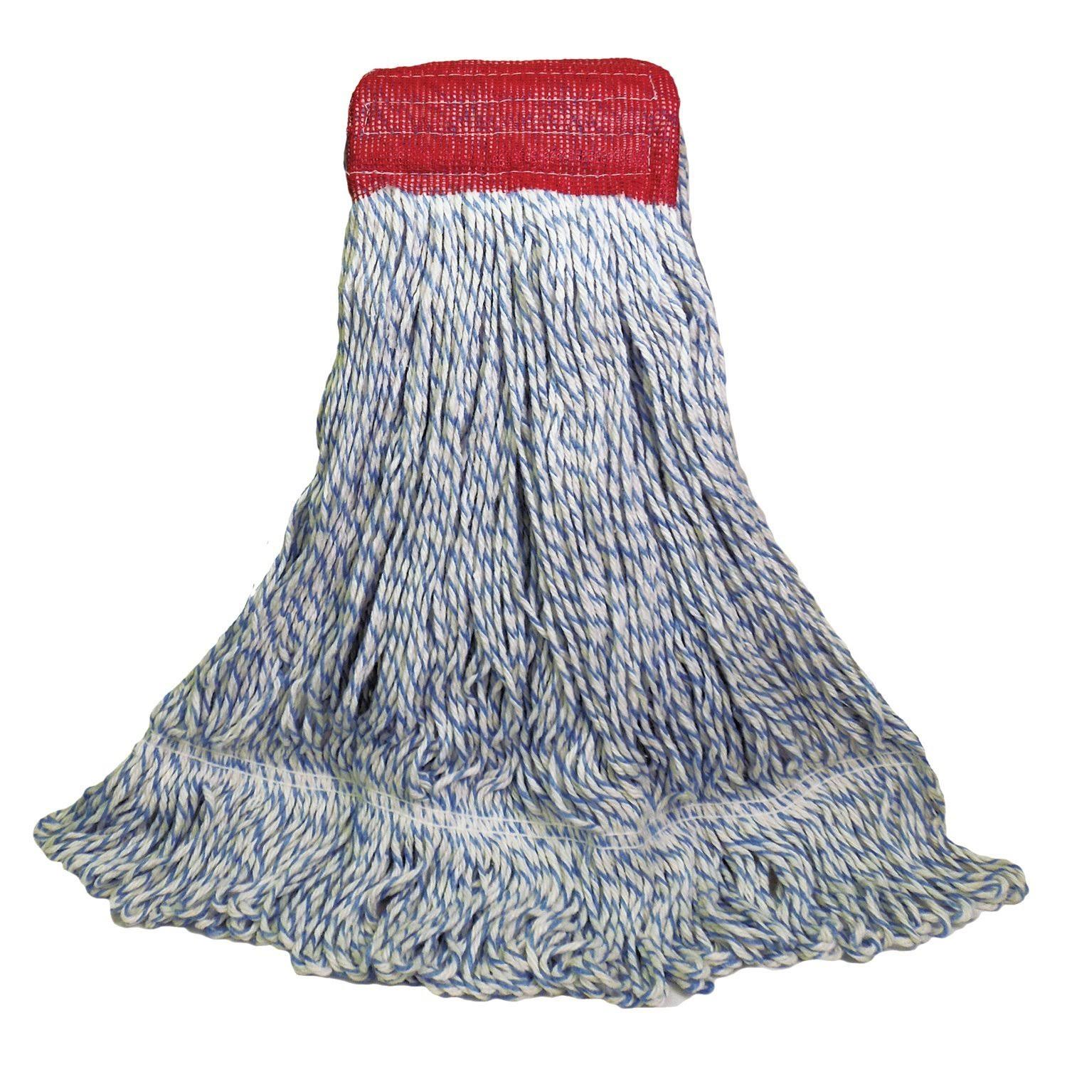 White-Blue Large Rayon-Polyester Mop Head N1454
