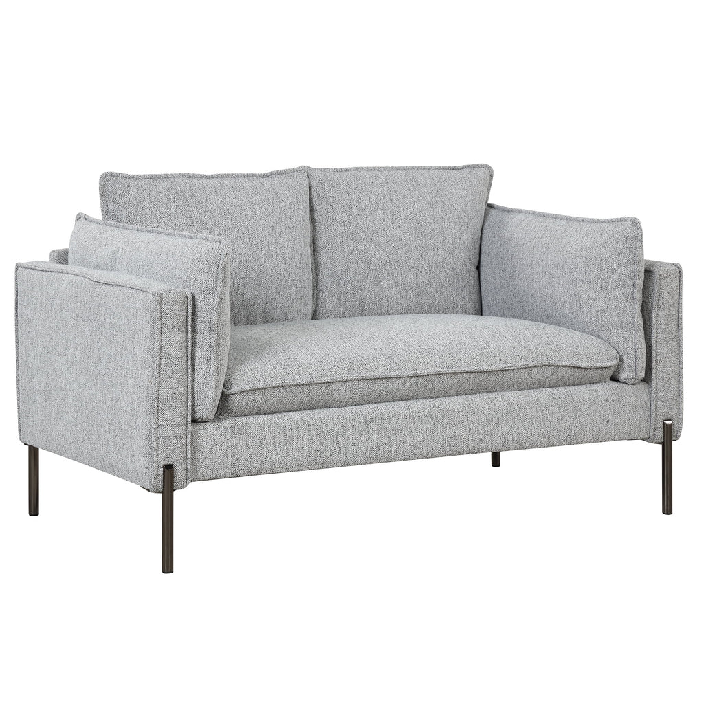 Linen Fabric Loveseat Couch Y15495