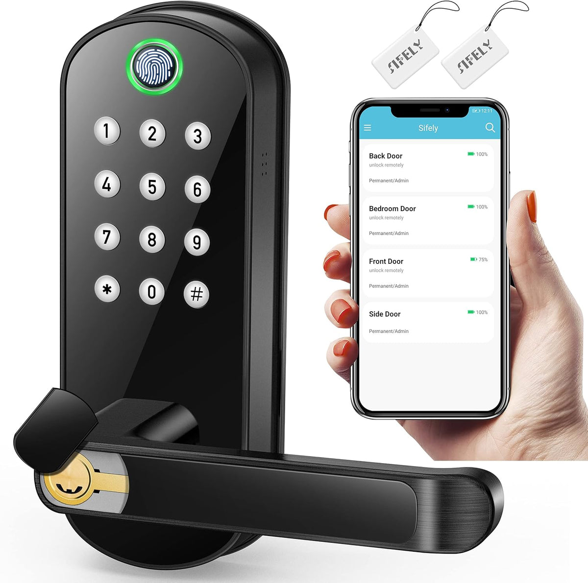 Keyless Fingerprint Door Lock W782401