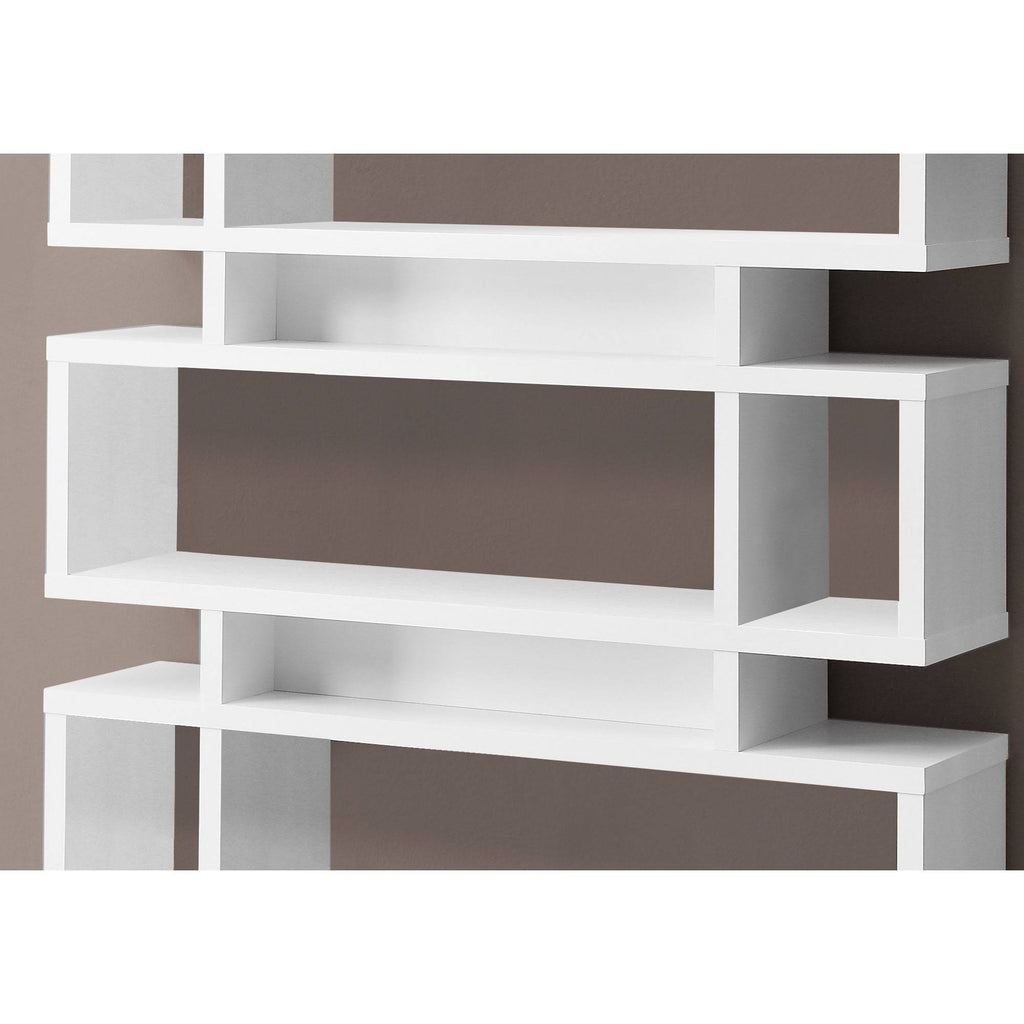 White Contemporary Rectangular Bookcase U352