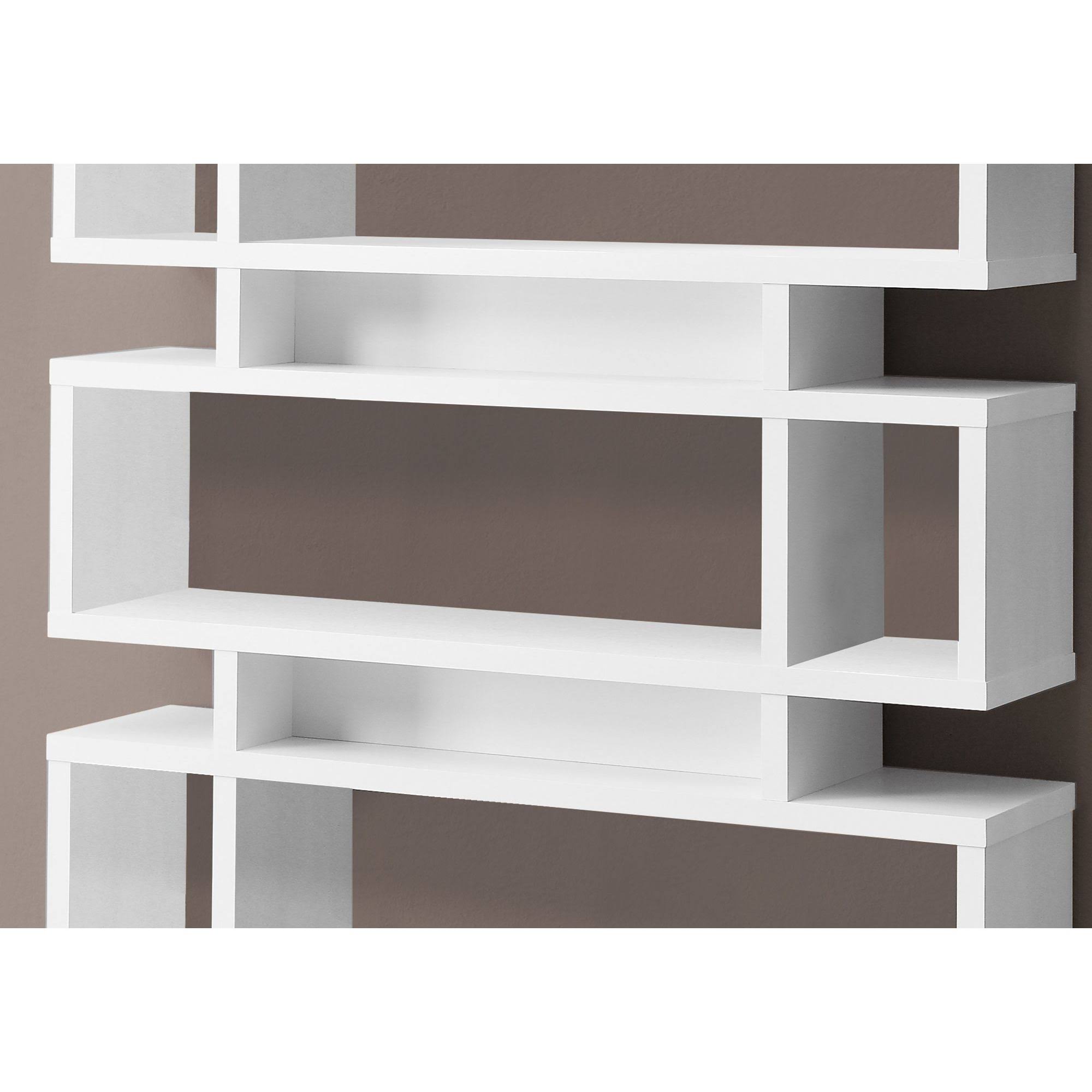 White Contemporary Rectangular Bookcase U352