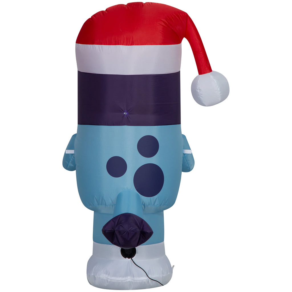 Bluey Airblown Inflatables Christmas with Santa Hat and Present B555655