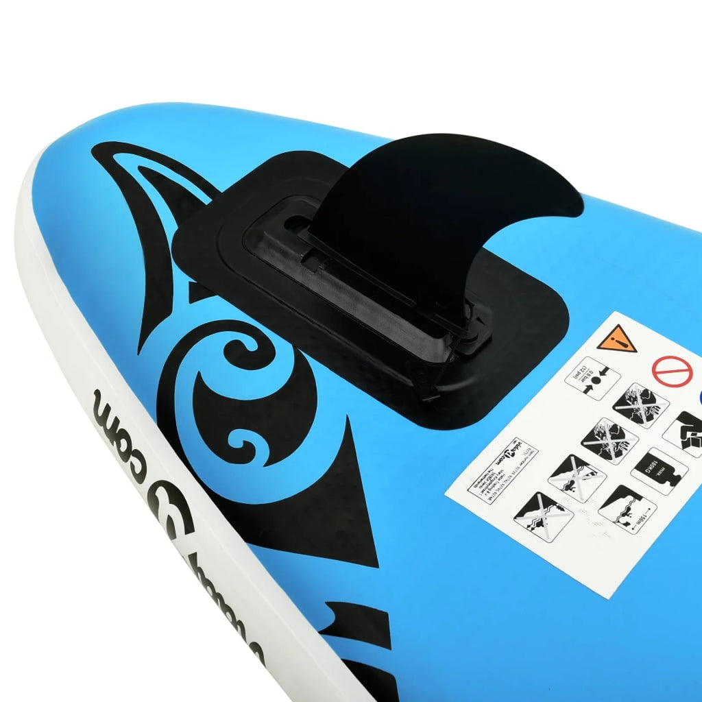 Inflatable Paddleboard Set with Oar, Fin, Hand Pump, Repair Kit and Carrying Bag X172