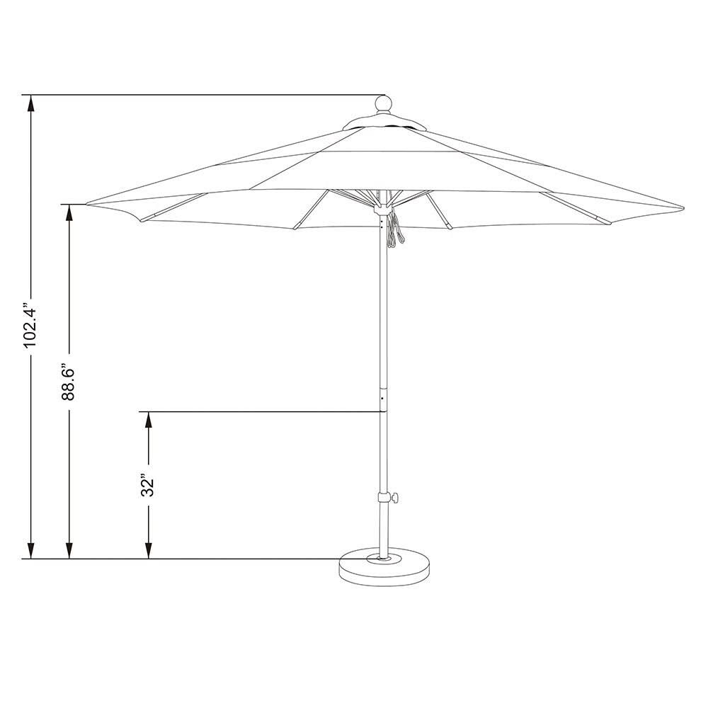 11 ft. Fiberglass Market Umbrella E7965