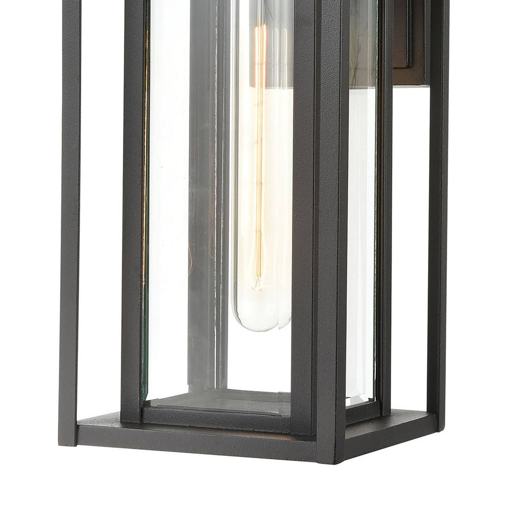 Matte Black 1-Light Sconce with Clear M31250