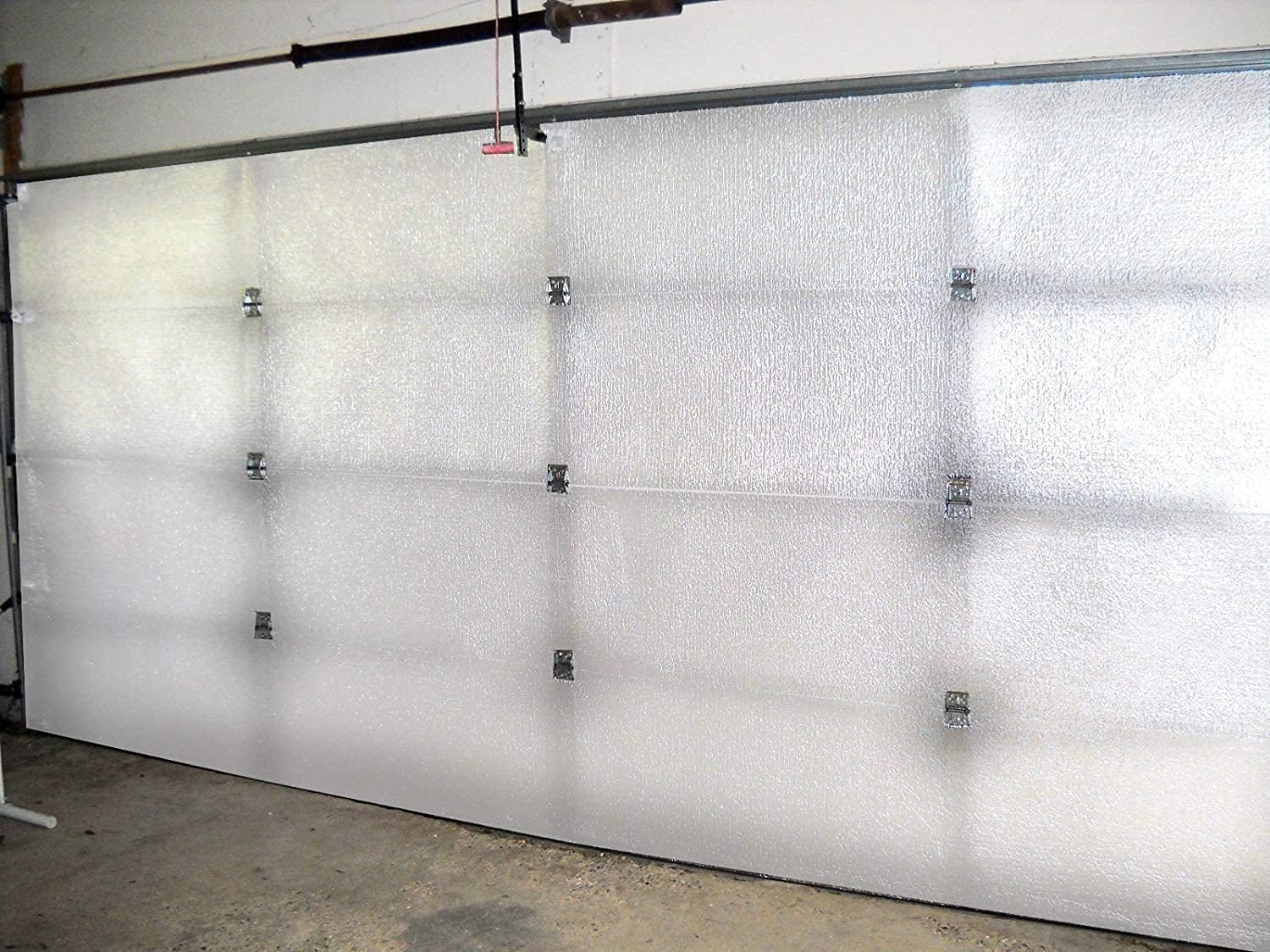 White Reflective Foam Core 2 Car Garage Door Insulation Kit 18FT x 8FT D5297